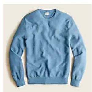 J Crew men’s small COTTON CREWNECK SWEATER Dusty Sea new with tag